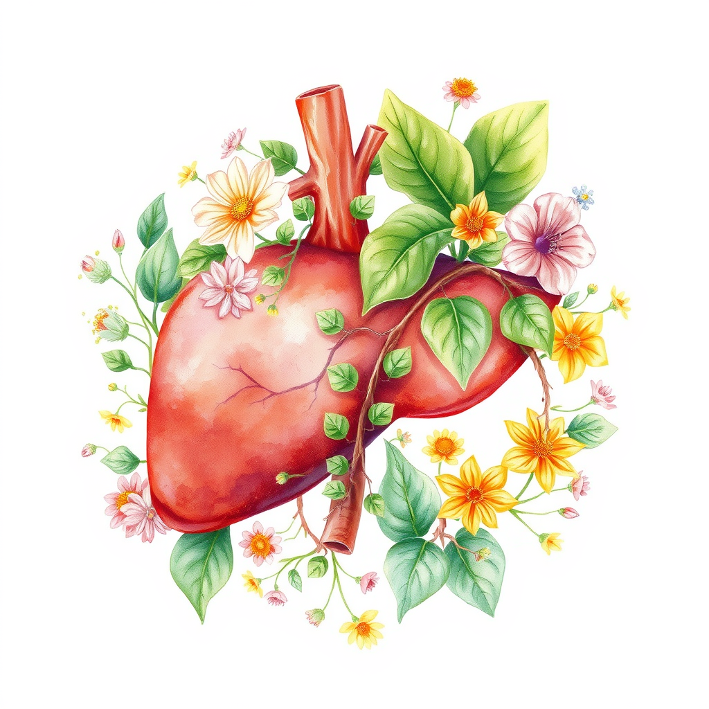 Illustration du foie, organe de détoxification